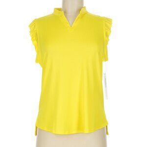 Lucky in Love Chill Play Tank yellow Lemon Frost tennis golf top sz medium NEW